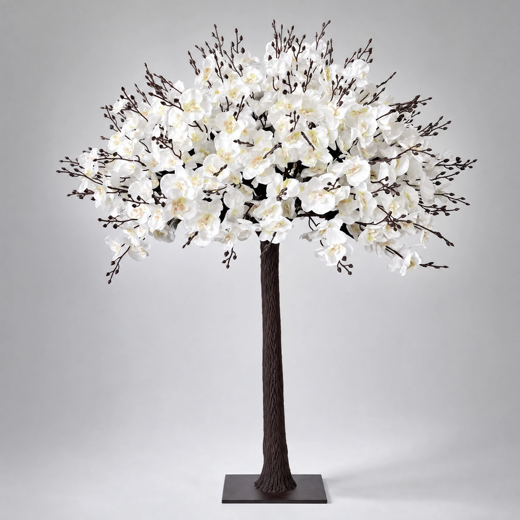 Fausses plantes d'intérieur floral rose et blanc