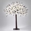 Fausses plantes d'intérieur floral rose et blanc