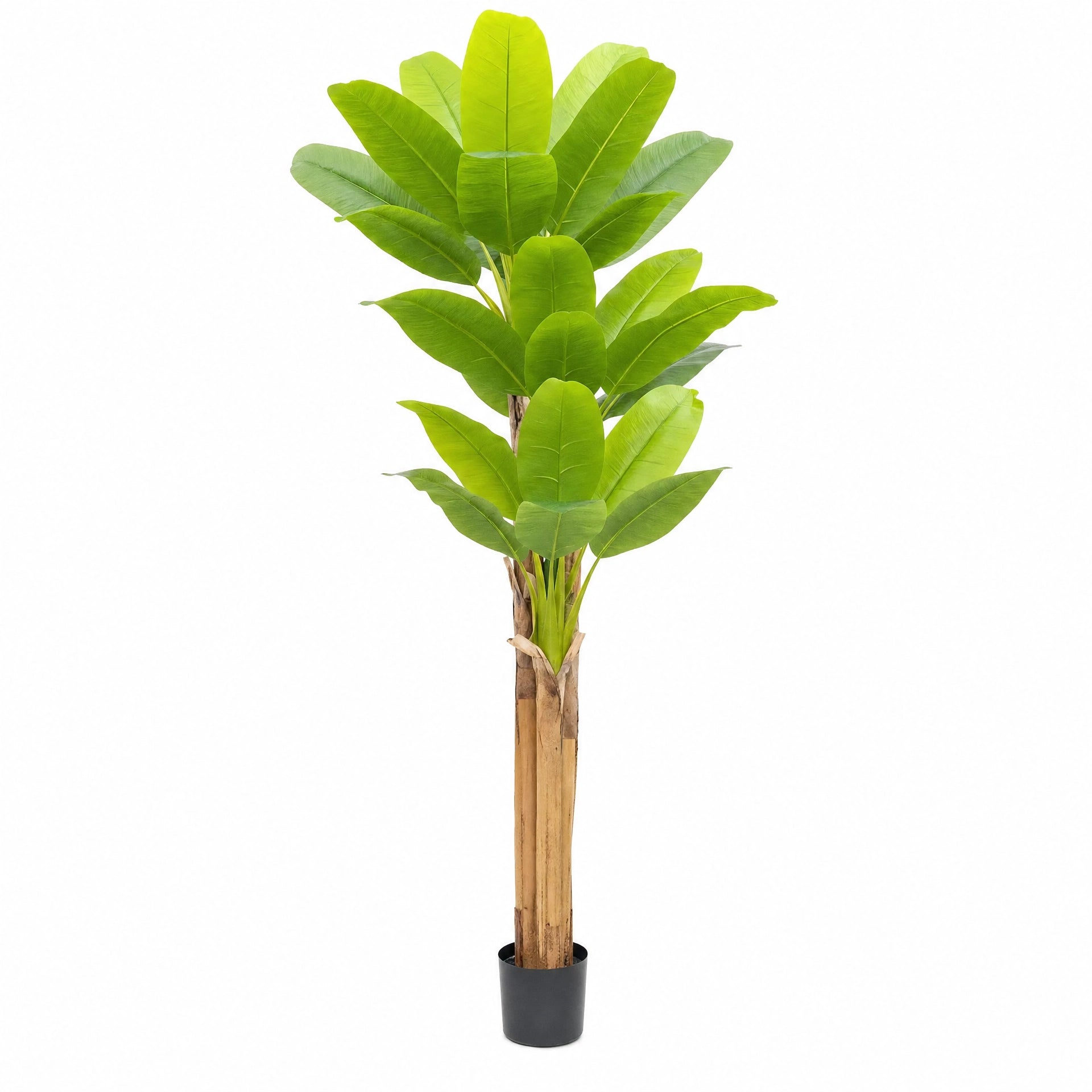 Grande plante artificielle d'intérieur vert et marron plastique