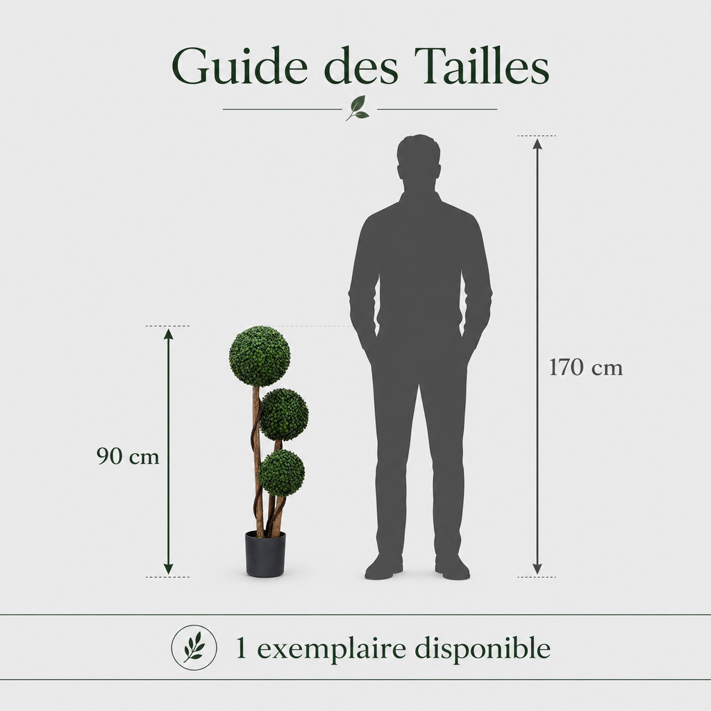 Plante artificielle realiste feuillage vert et marron