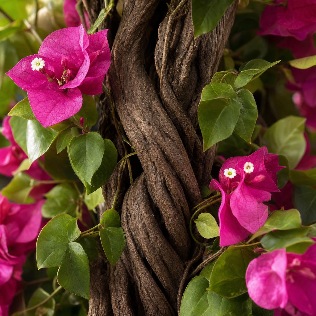 Plante artificielle haute floral rose et vert