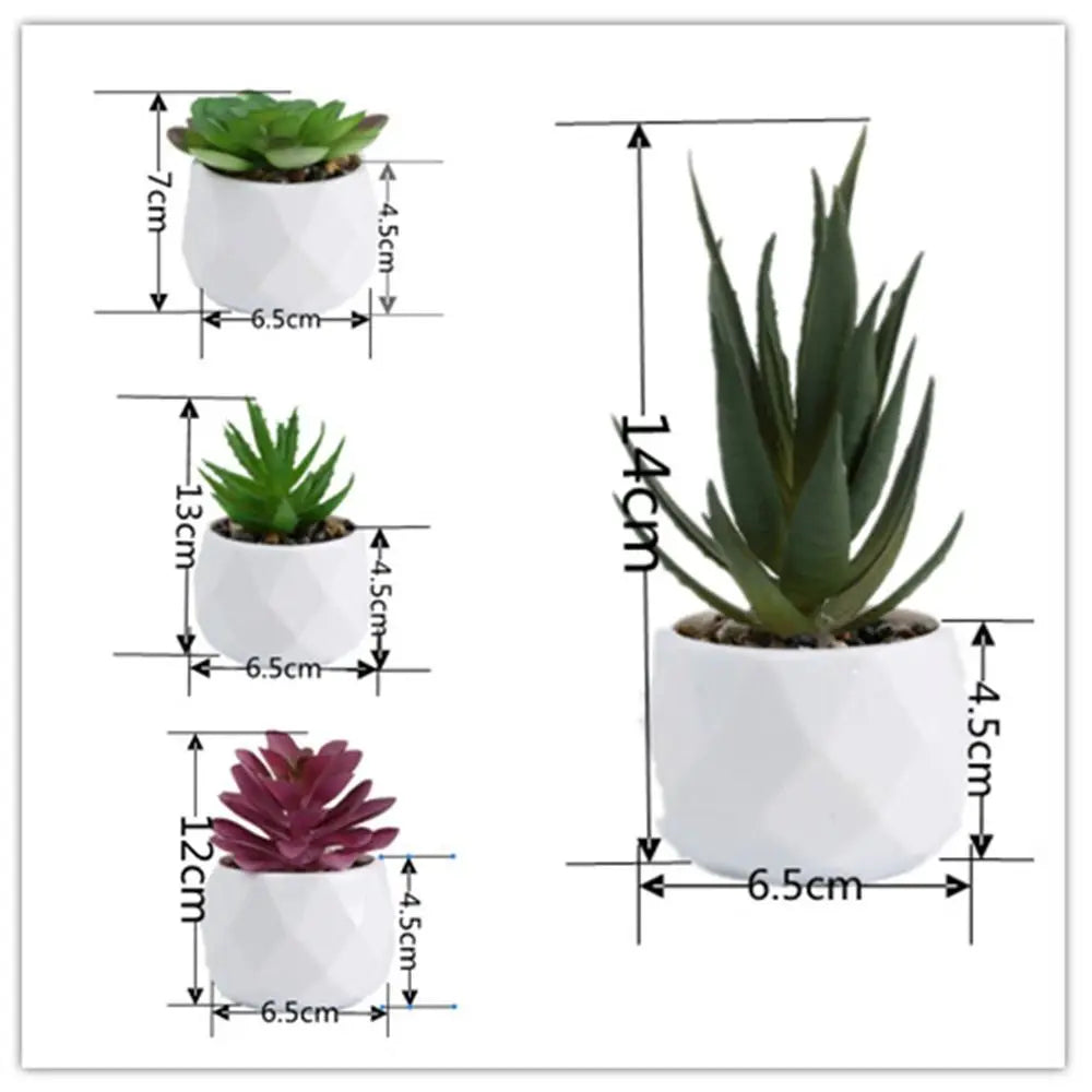 Plante artificielle bonsai artificiel de bureau uni vert et blanc