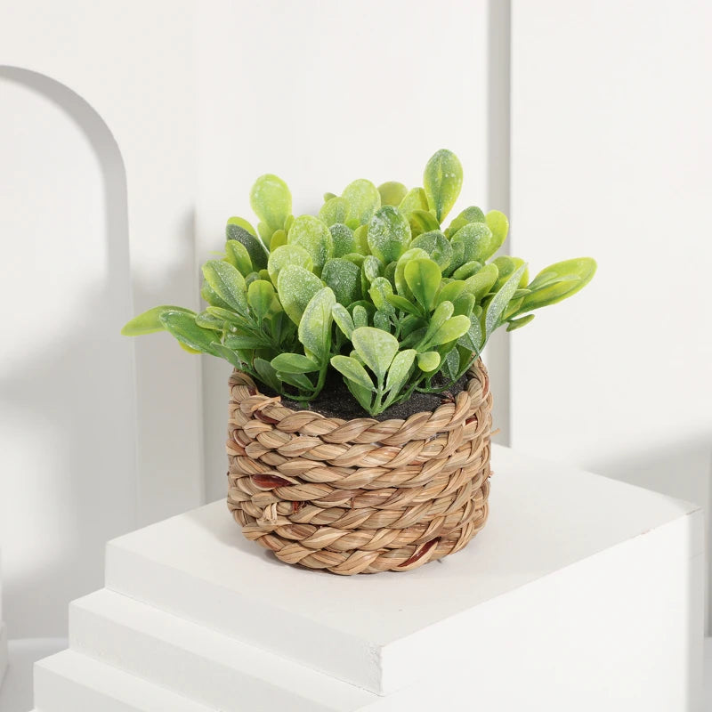 Fausse Plante Artificielle En Pot Tressé