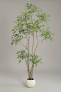 Plante artificielle arbre artificiel decoratif realiste uni vert et blanc