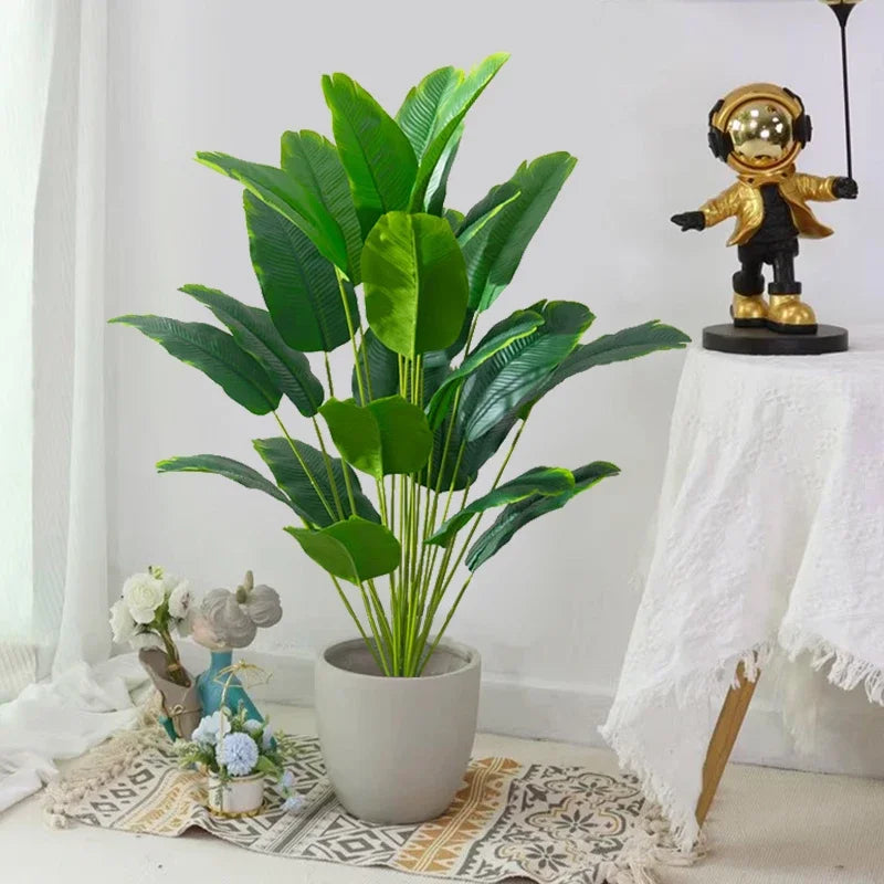 Plante artificielle resine feuillage vert et vert clair