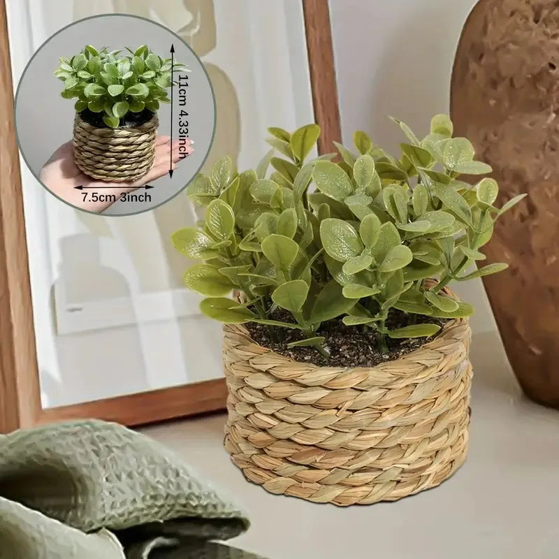 Fausse Plante Artificielle En Pot Tressé