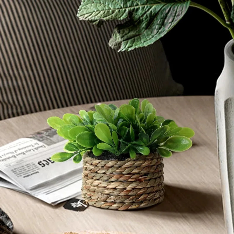 Fausse Plante Artificielle En Pot Tressé