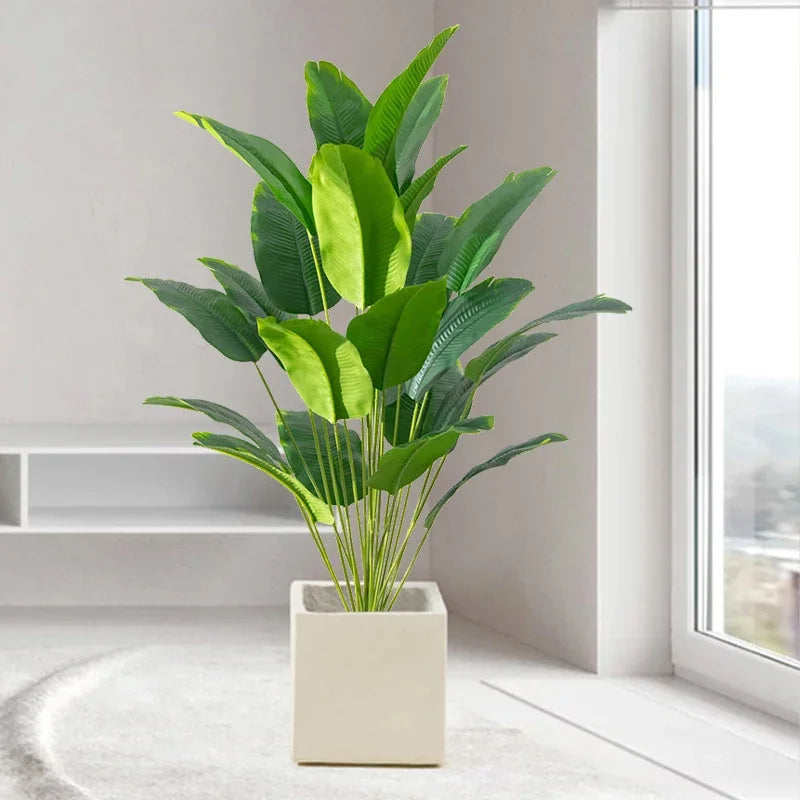 Plante artificielle resine feuillage vert et vert clair