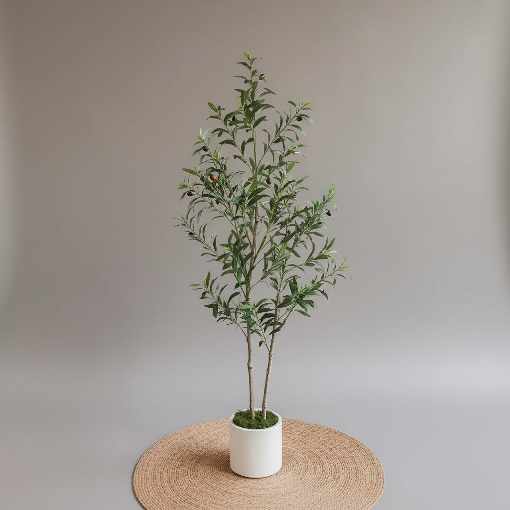 Plante artificielle  vert et gris