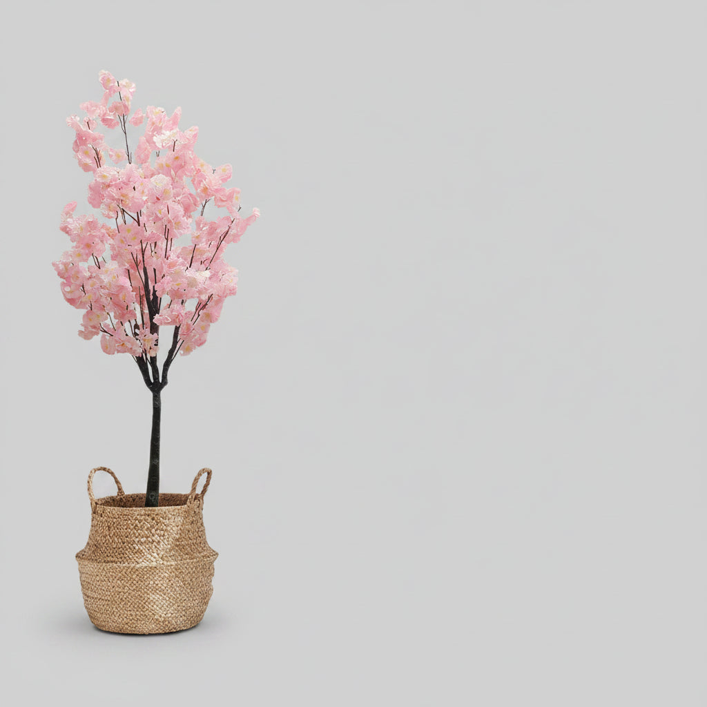 Arbre artificiel printemps fleurs rose et marron