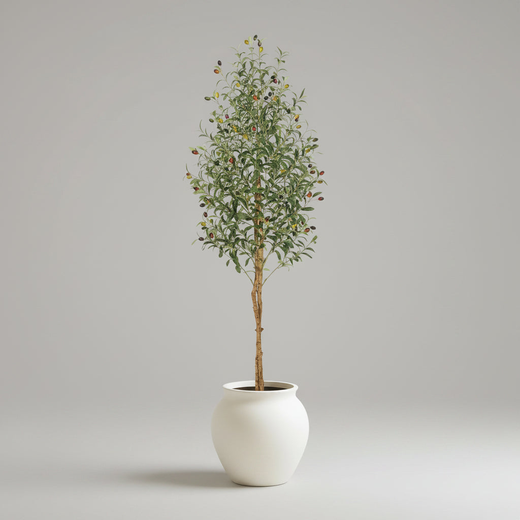 Arbre artificiel polyethylene feuillage vert et marron