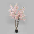 Plante artificielle arbre de cerisier en fleurs decoration rose et vert