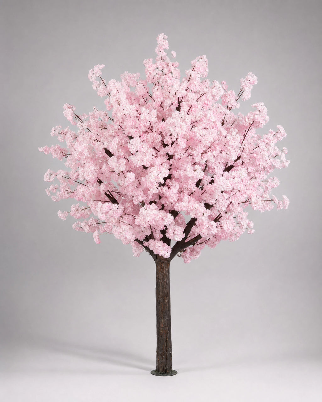 Plante artificielle arbre decoratif fleurs de soie floral rose et marron