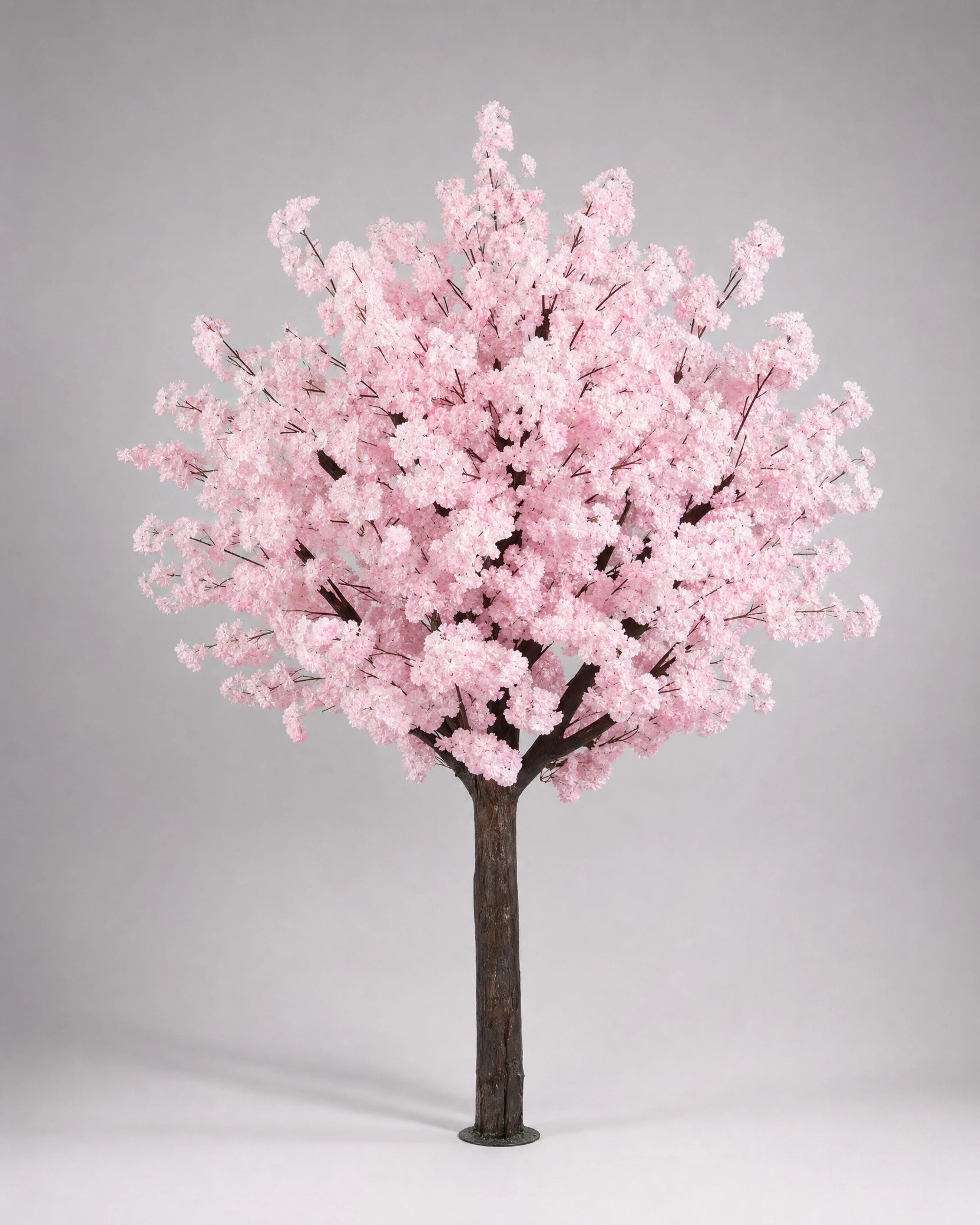 Plante artificielle arbre decoratif fleurs de soie floral rose et marron