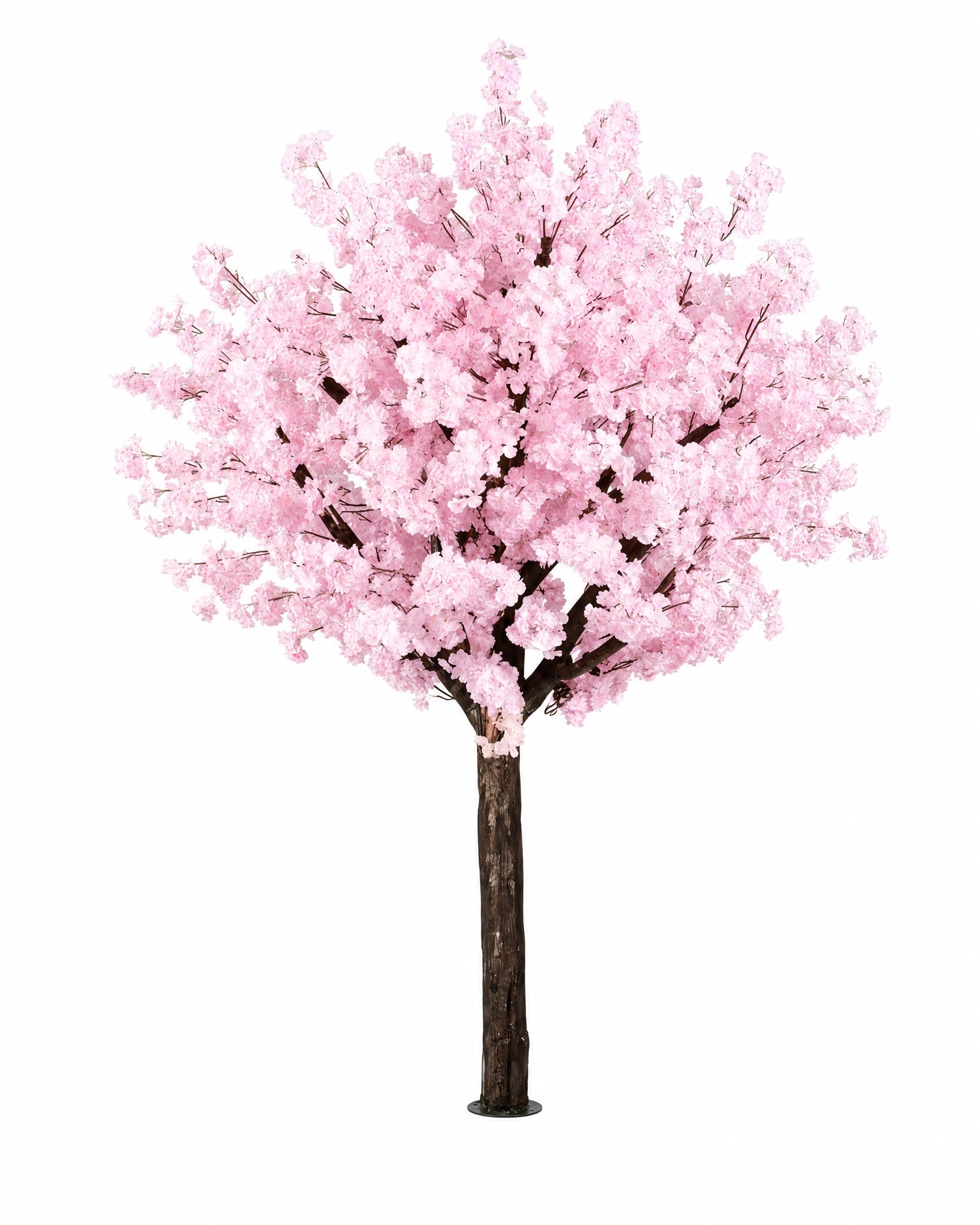 Plante artificielle arbre decoratif fleurs de soie floral rose et marron