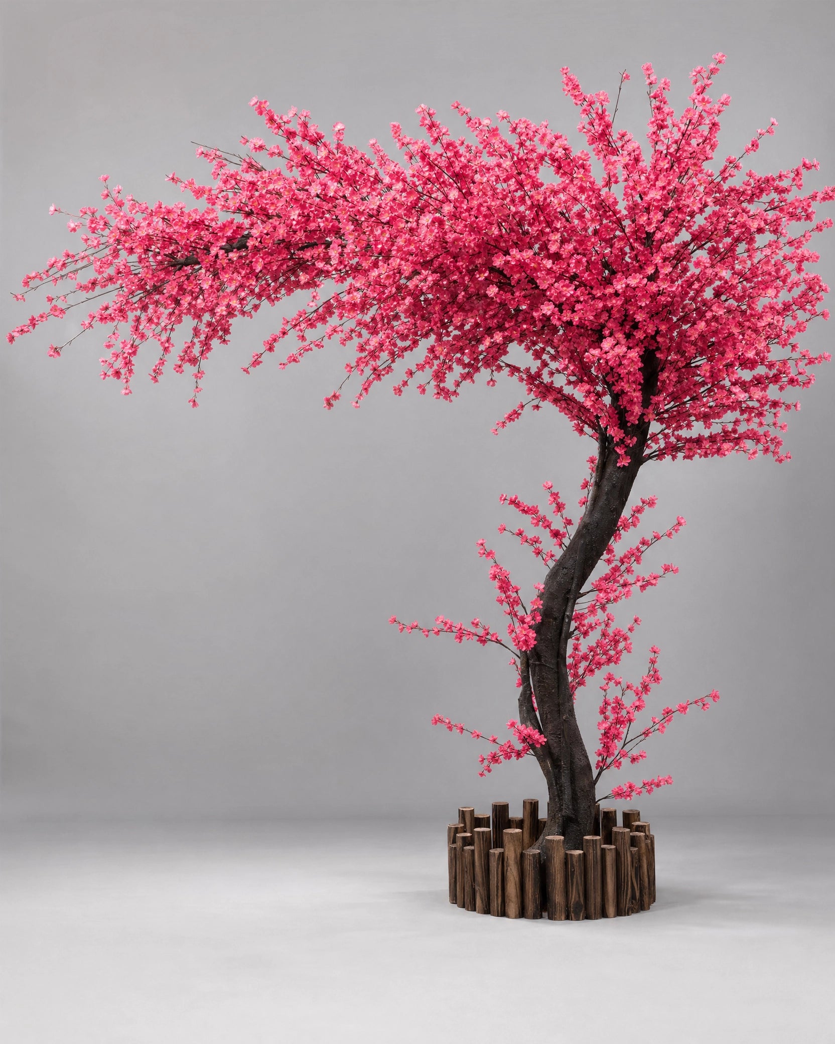 Arbre artificiel  fleurs rose et noir