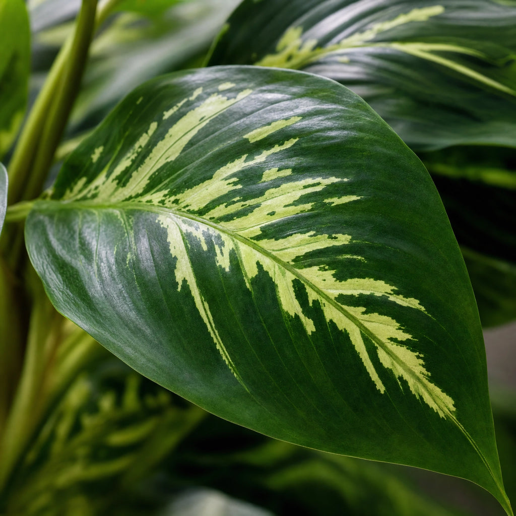 Plante artificielle arbre decoratif interieur avec pot feuillage panache vert et noir