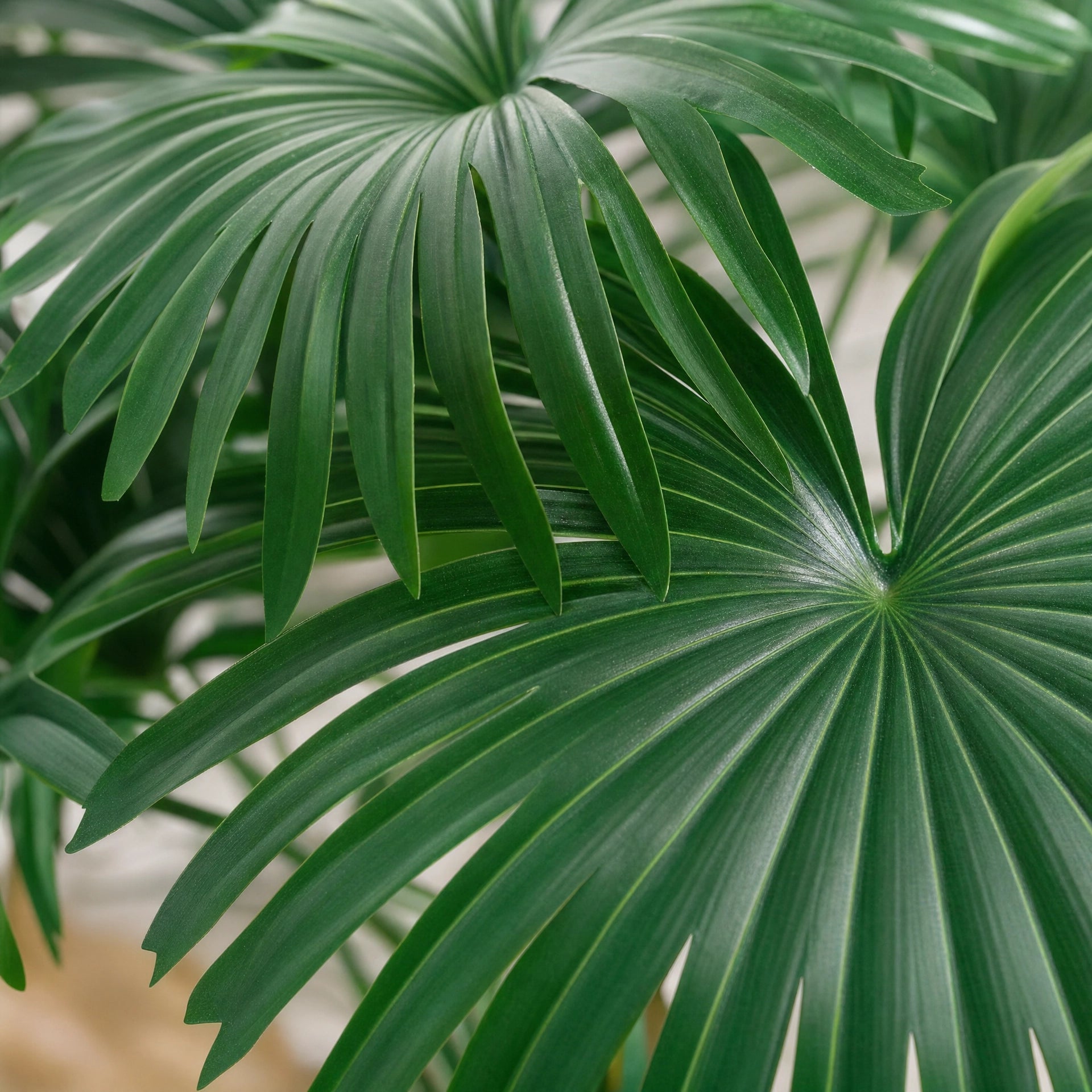Plante artificielle décoration faux palmier éxterieur uni vert