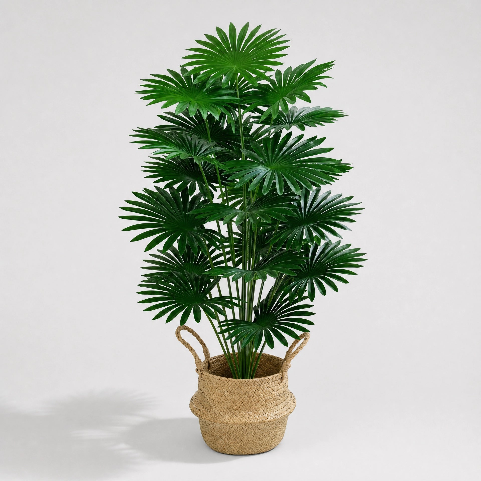 Plante artificielle décoration faux palmier éxterieur uni vert