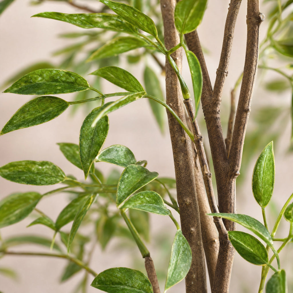 Plante artificielle arbre artificiel decoratif realiste uni vert et blanc