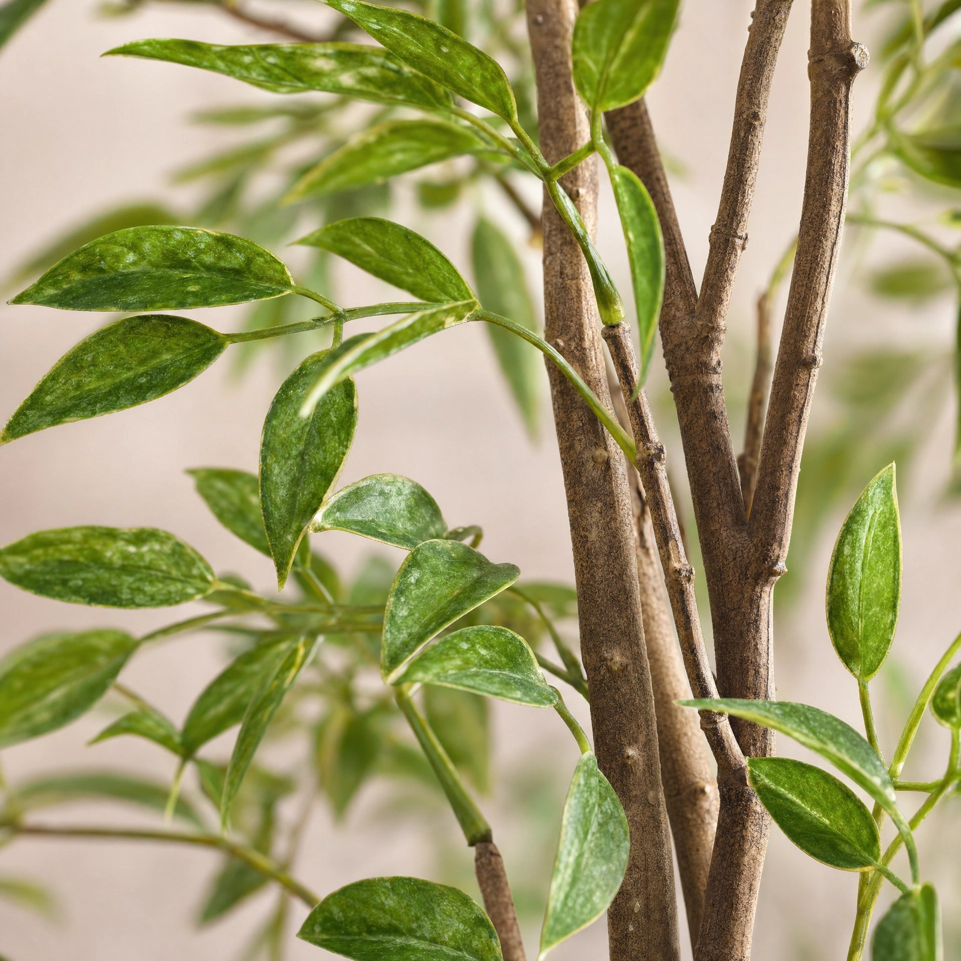 Plante artificielle arbre artificiel decoratif realiste uni vert et blanc