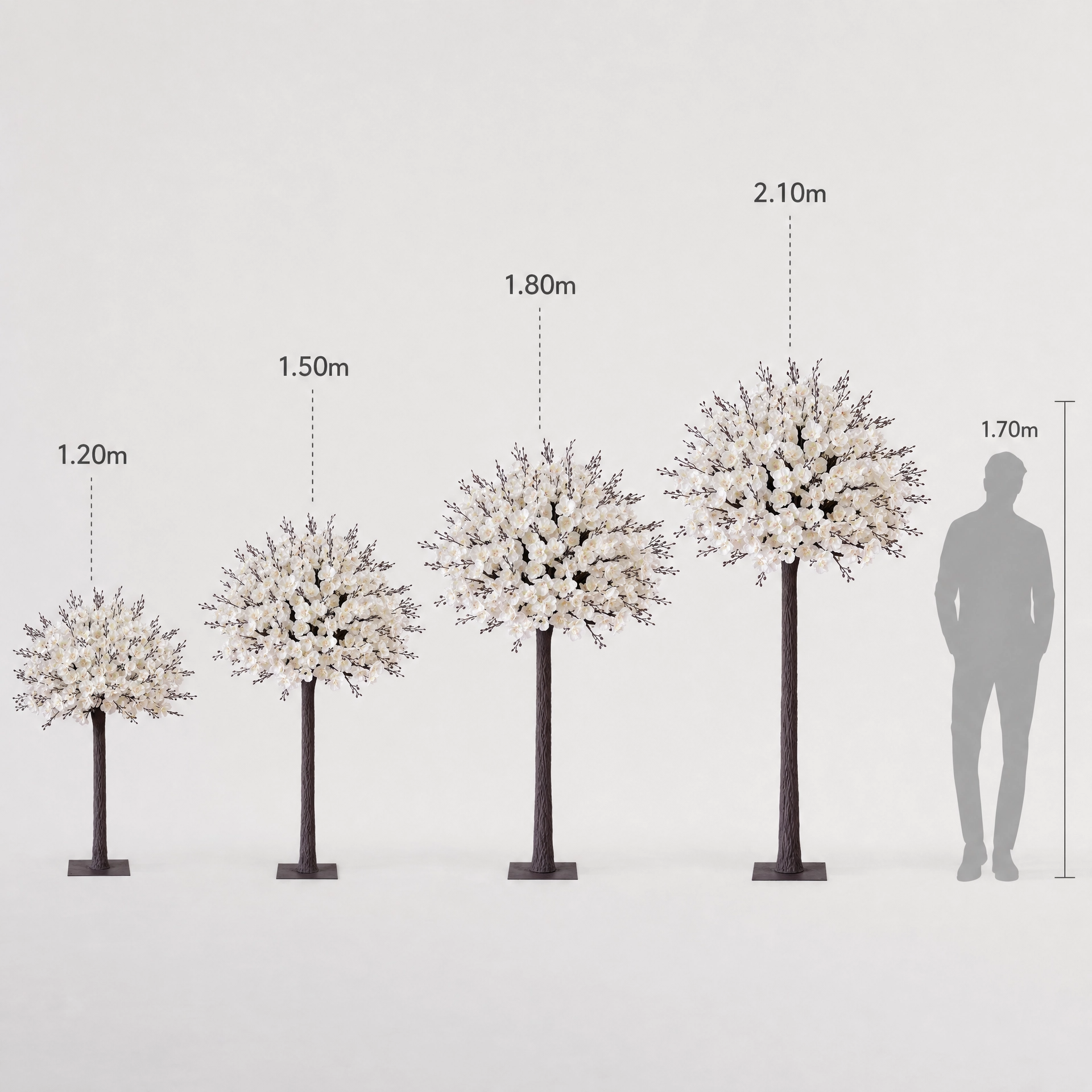 Fausses plantes d'intérieur floral rose et blanc