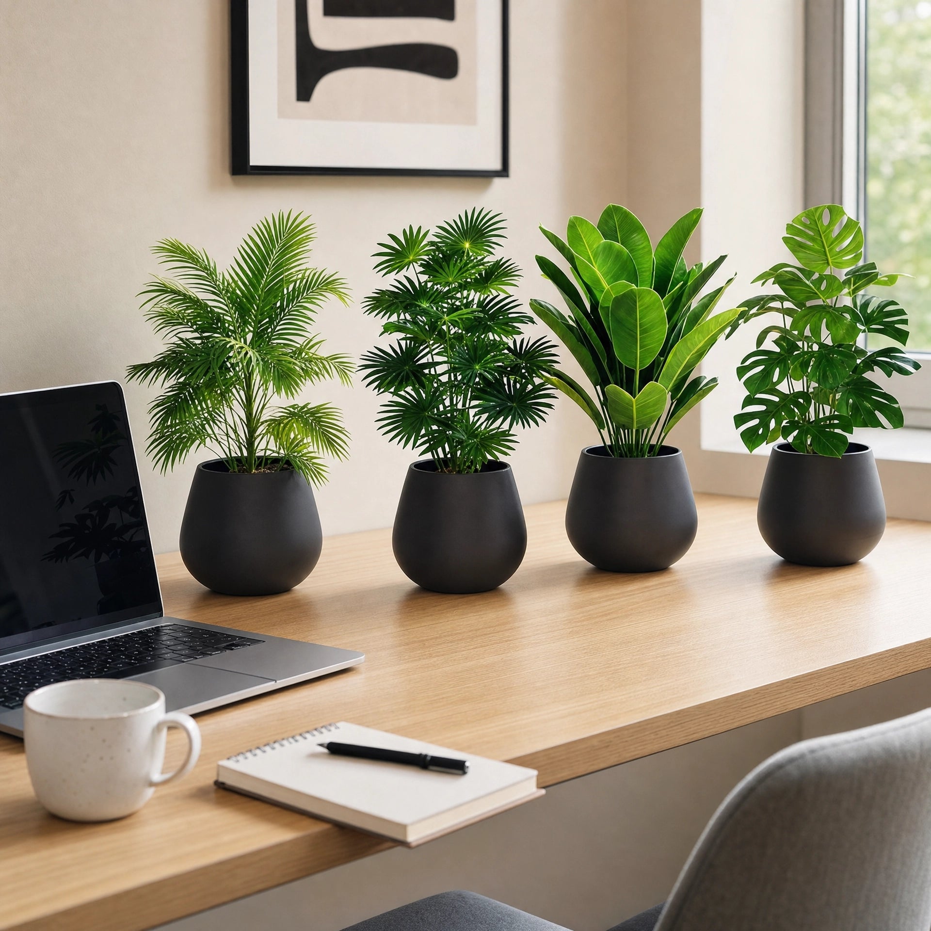 Lot de 4 plantes artificielles d'intérieur