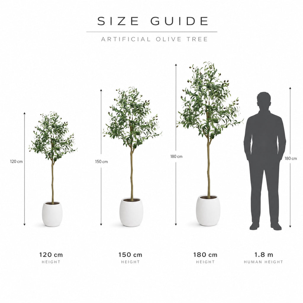 Plante artificielle faux olivier olivier factice interieur uni vert et marron