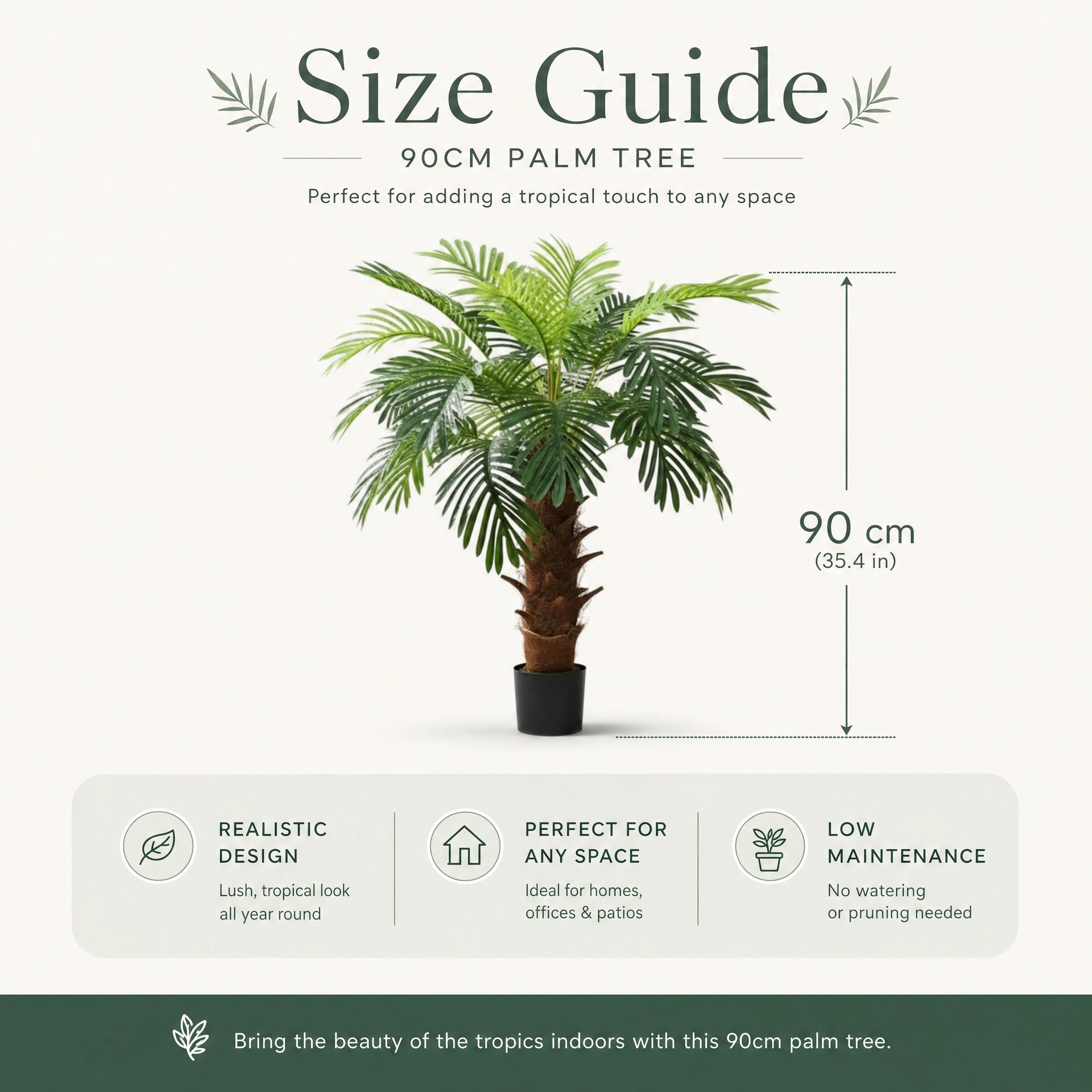 Plante artificielle arbre artificiel tronc bois uni vert et marron