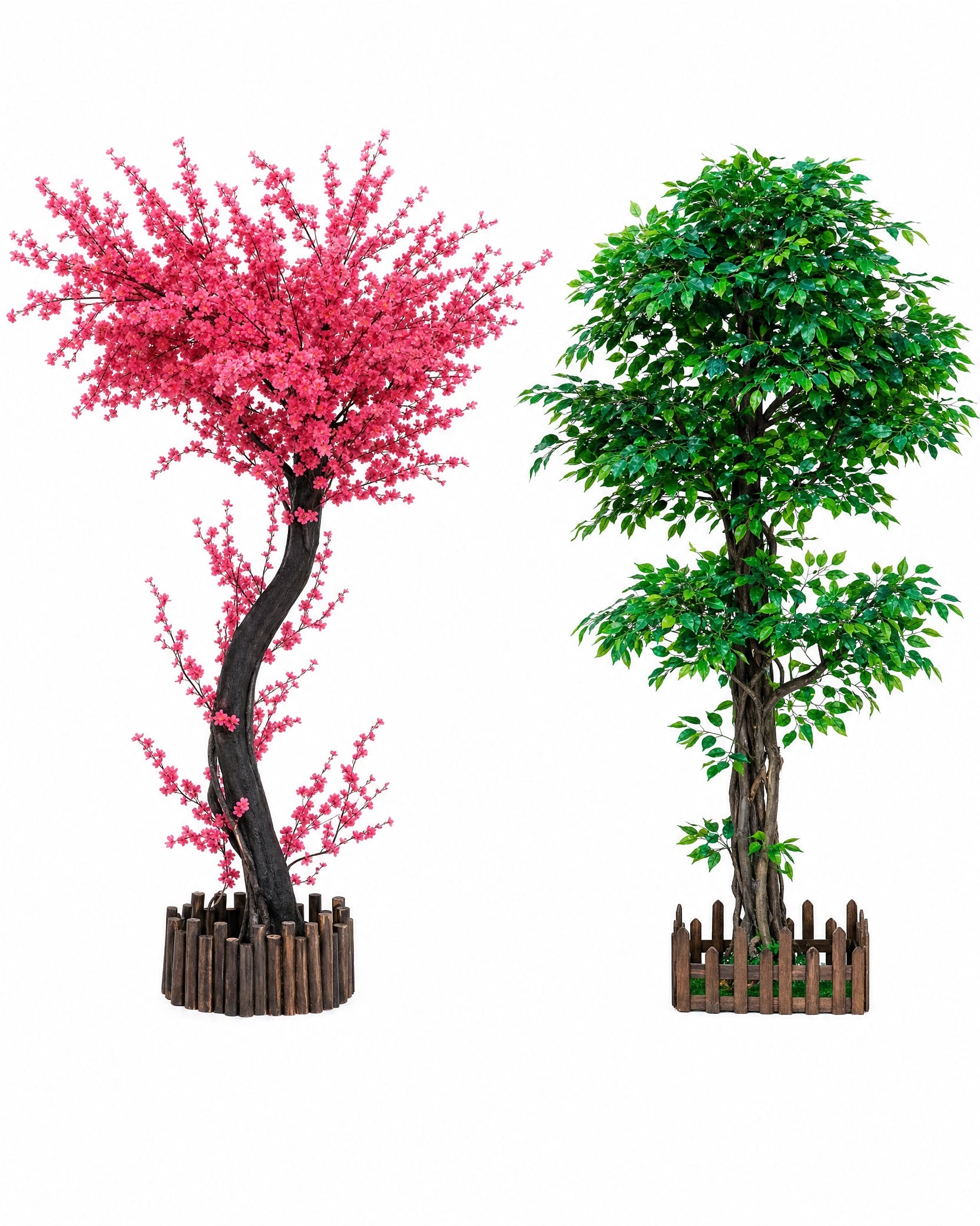 Arbre artificiel  fleurs rose et noir