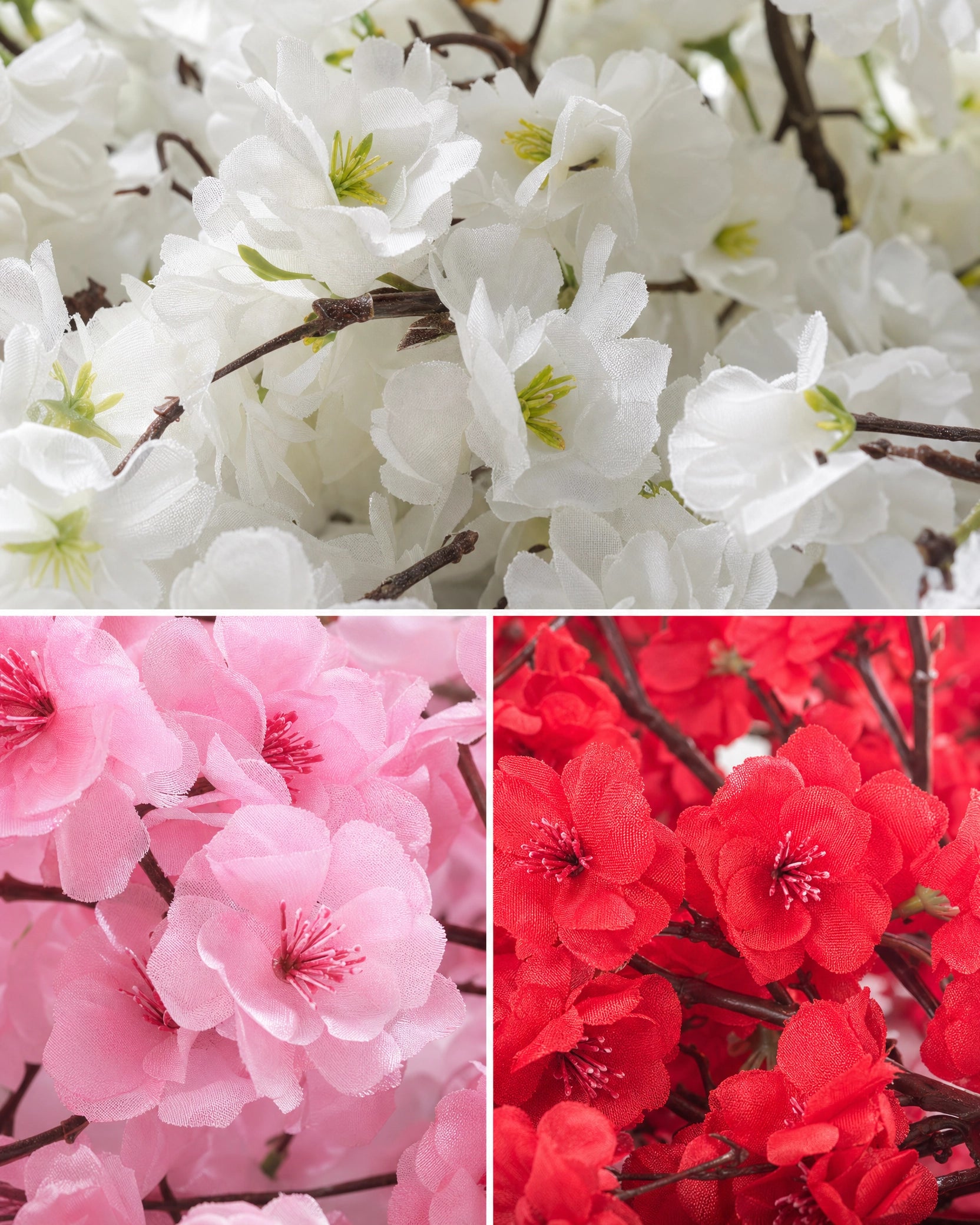 Plante artificielle arbre a vœux pour mariage floral rouge et marron